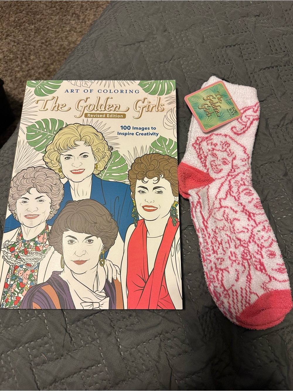 The Golden Girls Art of Coloring Revised Edition Book & Socks